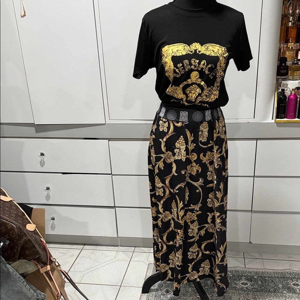 Black and Gold Women's Skirt